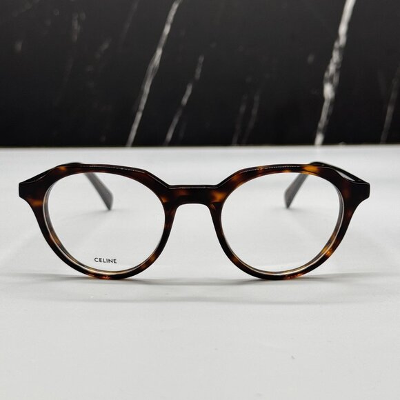 NEW CELINE CL50062I 052 ROUND HAVANA BROWN UNISEX EYEGLASSES CELINE - Picture 4 of 11
